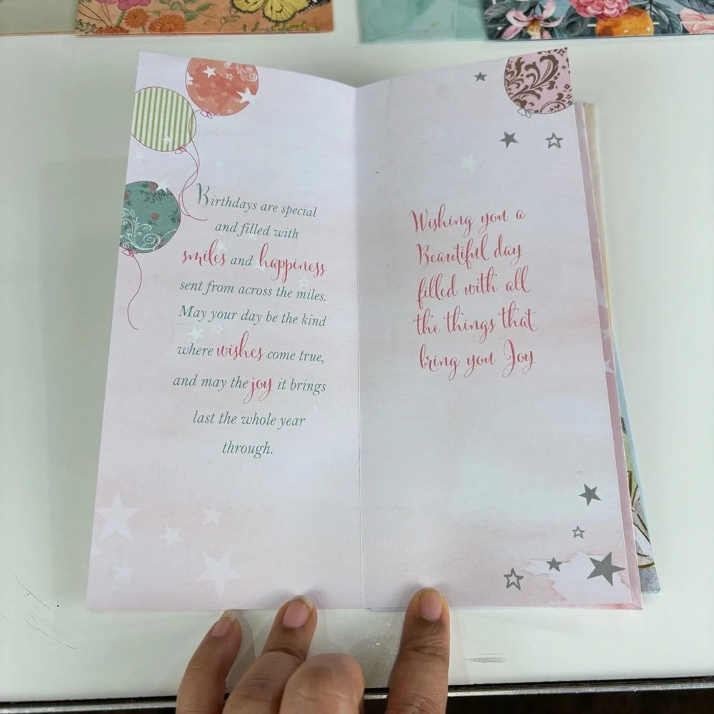 VTG Assortment of birthday Floral Greeting Card Set of 11